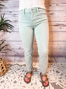 Melissa Mid Rise Mint Crop