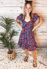 Wait For You Sweetheart Floral Dress