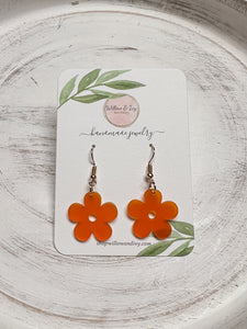 Flower Power Resin Boho Earrings