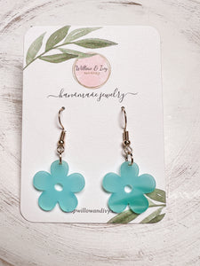 Flower Power Resin Boho Earrings