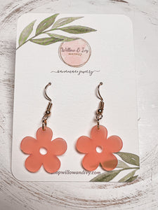 Flower Power Resin Boho Earrings