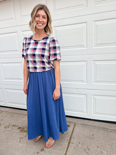 Always Remember Sky Blue Maxi Skirt