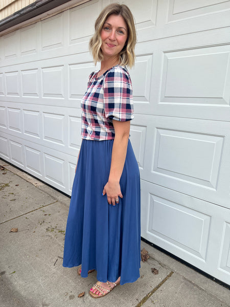 Always Remember Sky Blue Maxi Skirt