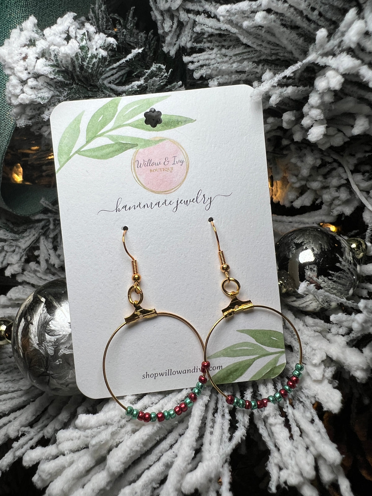 Christmas Bead Earrings