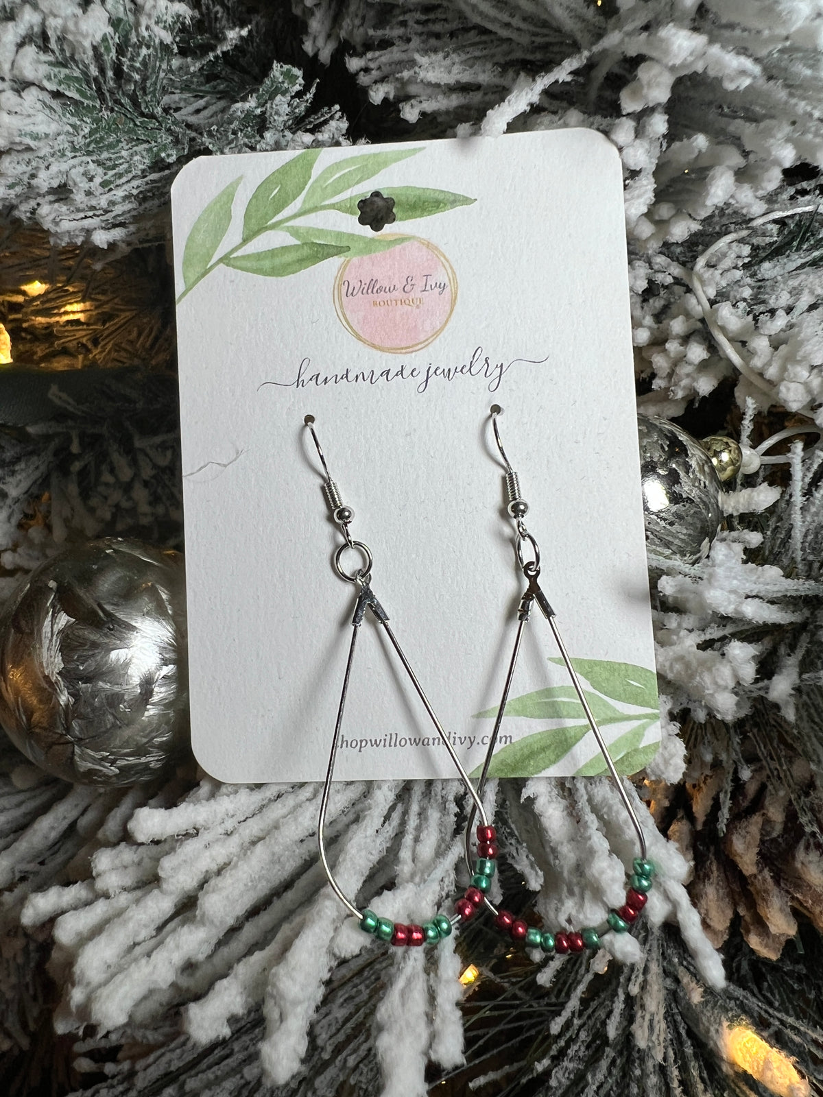 Christmas Bead Earrings
