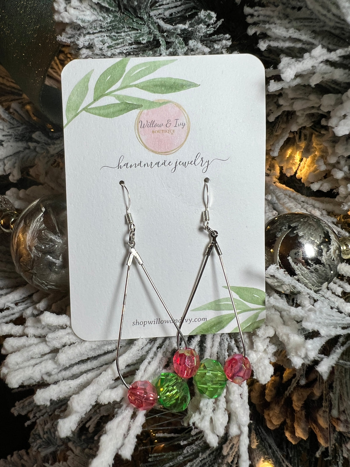 Christmas Bead Earrings