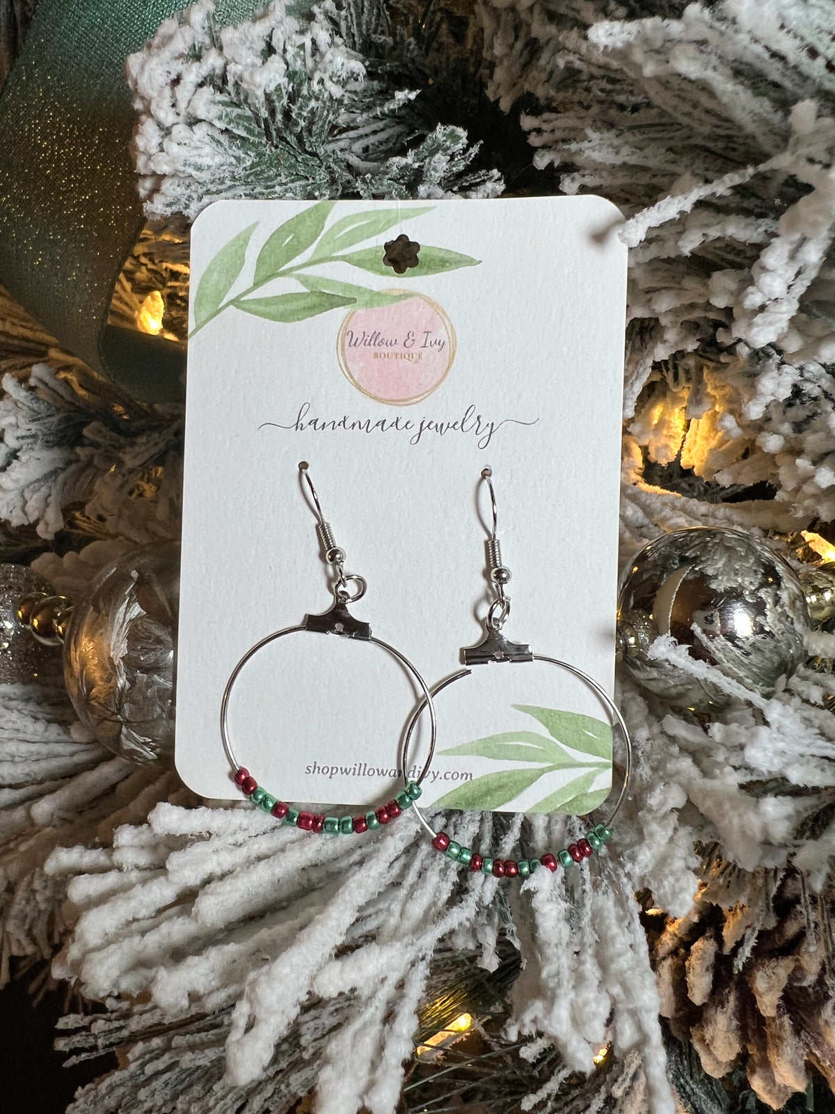 Christmas Bead Earrings