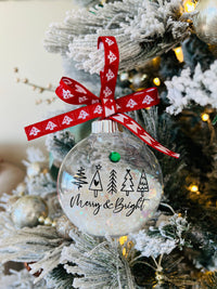 Snow Filled Christmas Ornaments