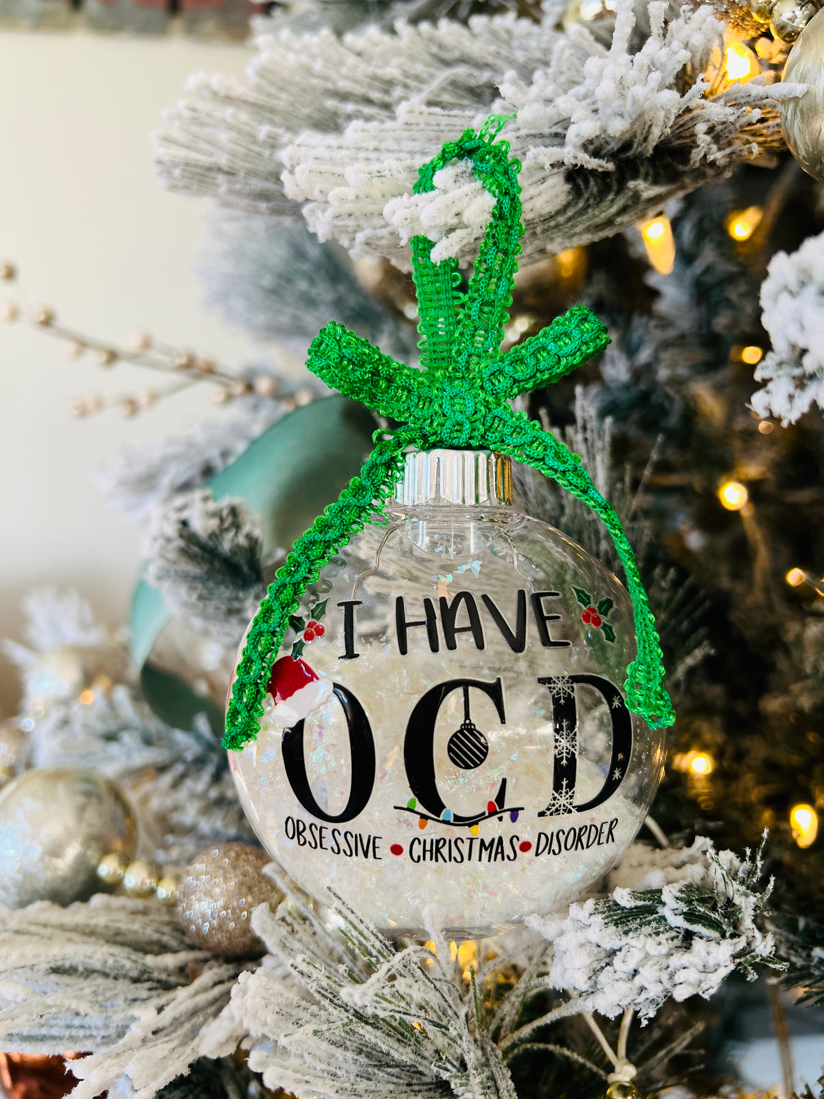 Snow Filled Christmas Ornaments