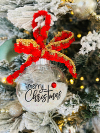 Snow Filled Christmas Ornaments