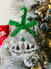 Snow Filled Christmas Ornaments