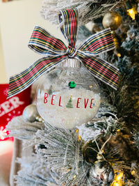 Snow Filled Christmas Ornaments