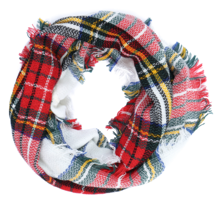 Christmas Plaid Infinity Scarf