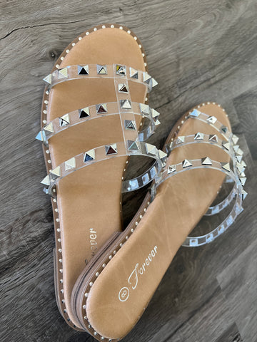 Gabby Clear Stud Detail Sandal