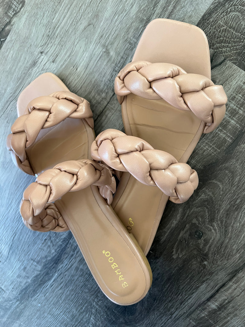 Harper Tan Braided Sandals *