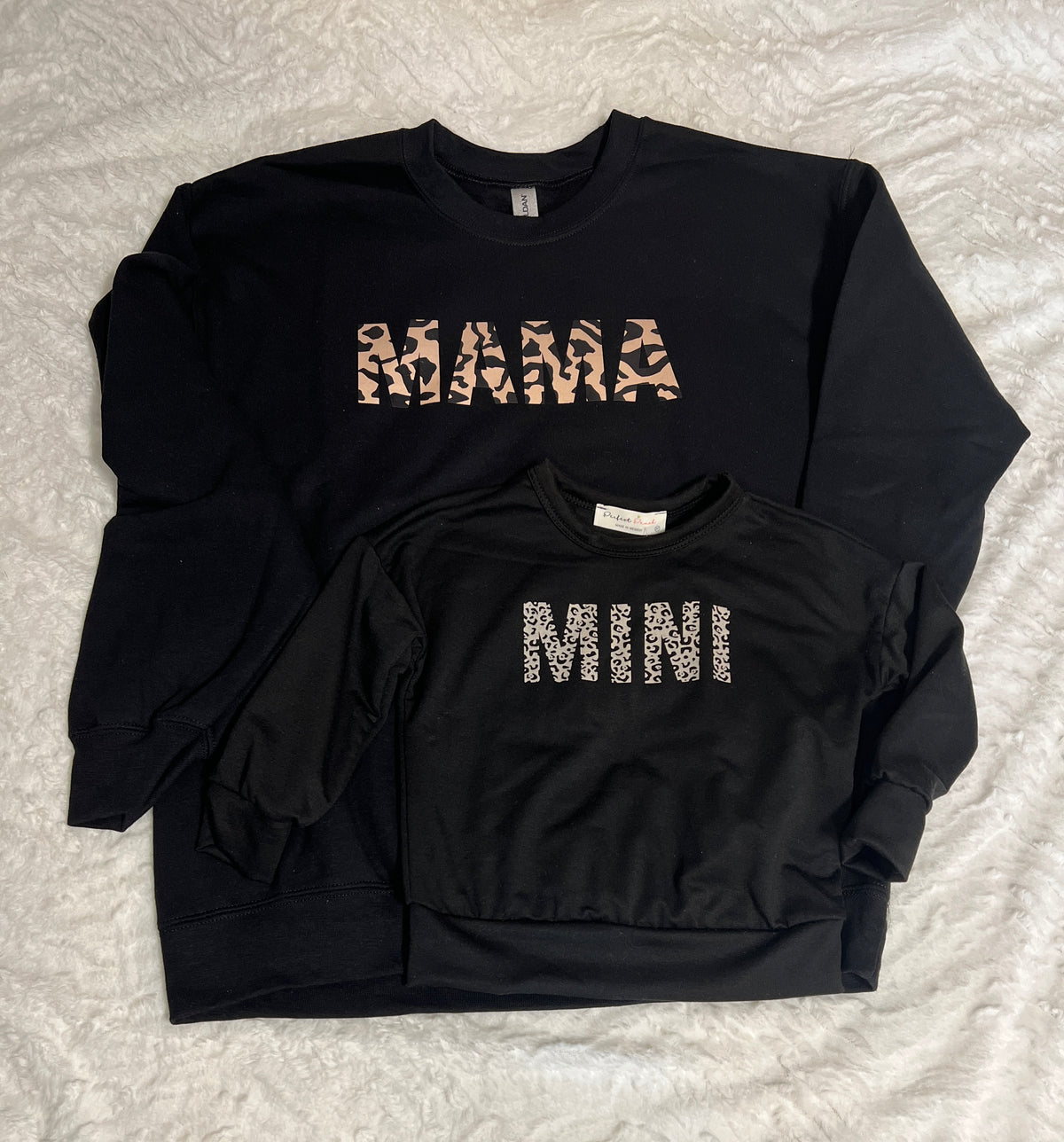 "MAMA" Leopard Print Sweatshirt- Black *