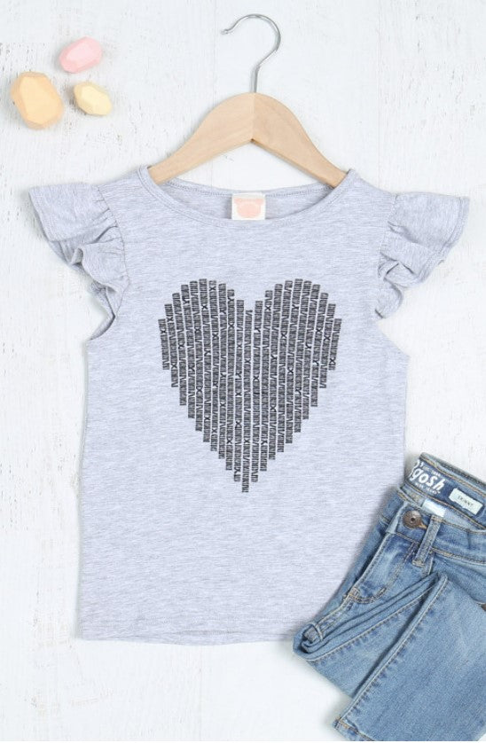 [Mini] Little Miss Valentine Heart Shirt *
