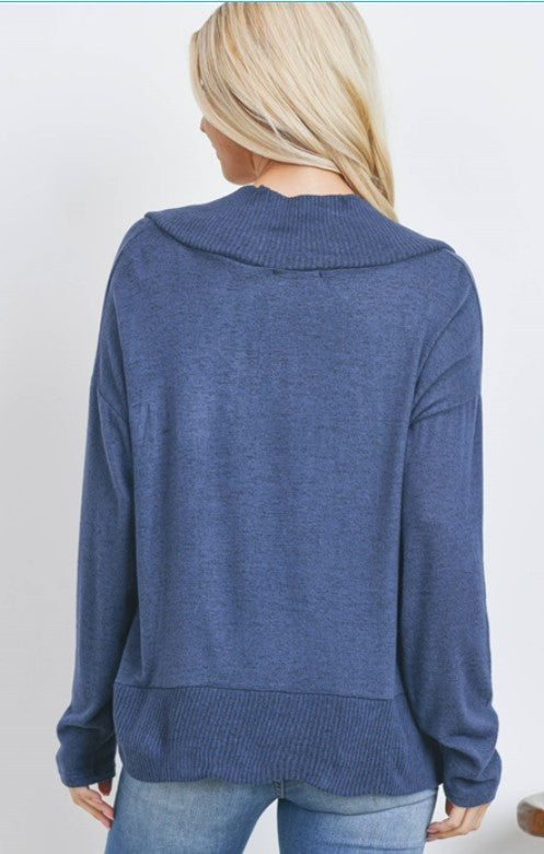 Waiting For Tonight Navy Sweater *