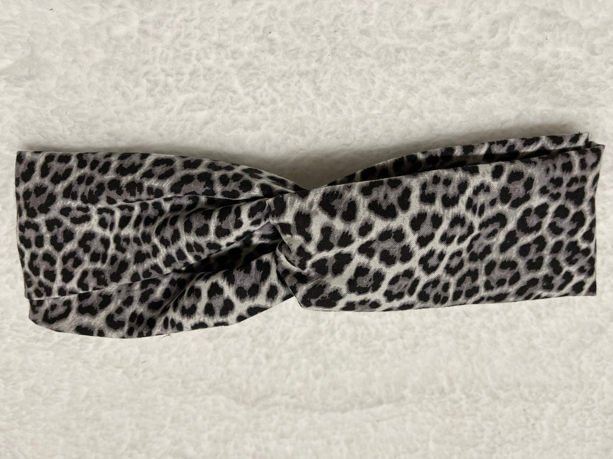 White Leopard Print Headband